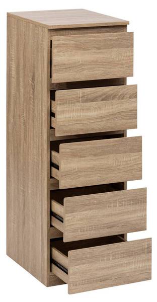 Chiffonier DOLO Beige - Bois manufacturé - 48 x 118 x 40 cm