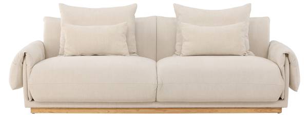 3-Sitzer Sofa Mollösund Beige - Flachgewebe - 237 x 82 x 95 cm