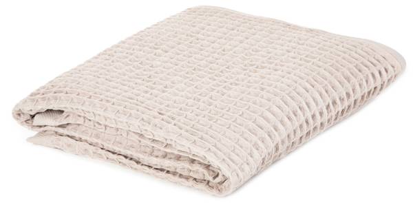 Handtuch VAFFEL 2er-Set Beige - Textil - 70 x 1 x 130 cm