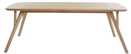 Tisch QUENZA Braun - Massivholz - 100 x 76 x 220 cm