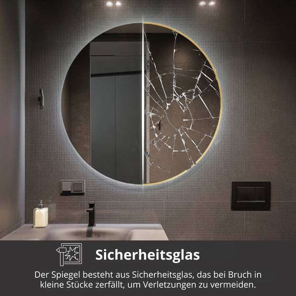 LED Badspiegel Richmond 120 x 120 cm