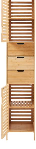 Hochschrank Boksereys Beige - Bambus - 35 x 180 x 35 cm