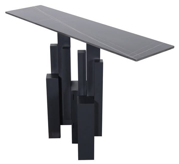 Konsolentisch MODIG Schwarz - Stein - 120 x 80 x 30 cm