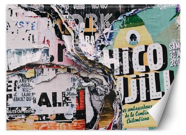 Fototapete Wand alte zerrissene Poster 250 x 175 cm