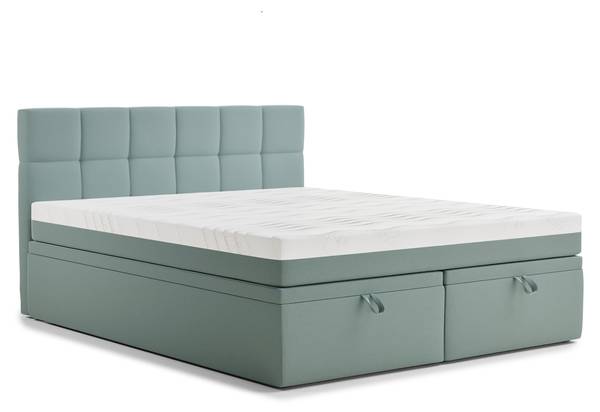 Boxspringbett Gotu Türkis - Liegefläche Länge: 180 cm