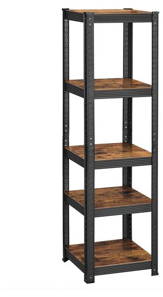 Schwerlastregal Freetown Braun - Metall - 37 x 150 x 37 cm