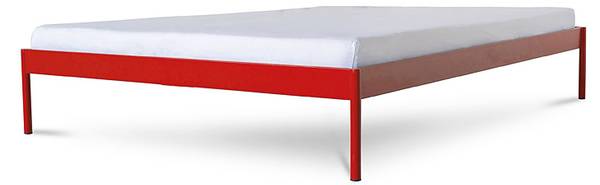Metallbett CRUS Rot - Liegefläche Breite: 140 cm