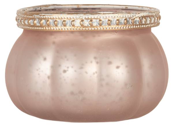 Teelichthalter Gregno Pink - Glas - 9 x 6 x 9 cm