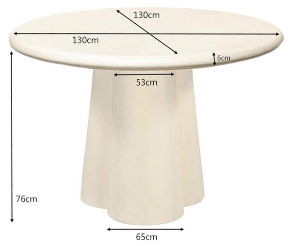 Esstisch Clubs Beige - Holzwerkstoff - 130 x 76 x 130 cm