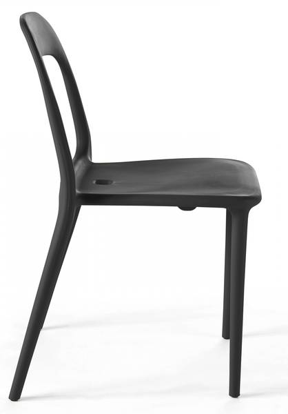 4er-Set Plastikstühle Milan Schwarz
