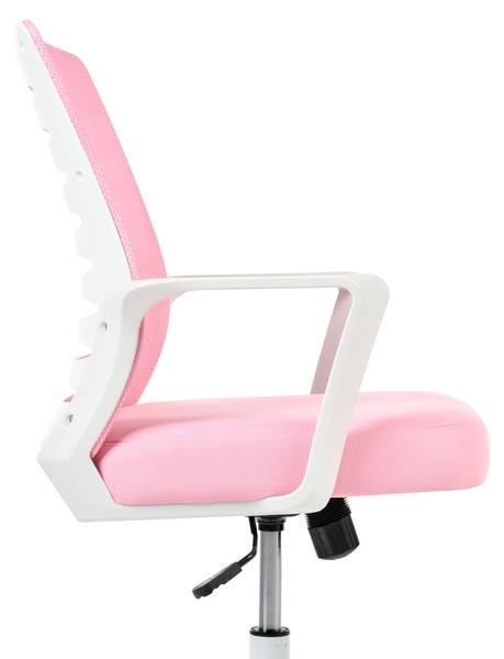 Bureaustoel RADIANT roze - wit - textiel - 58 x 88 x 58 cm