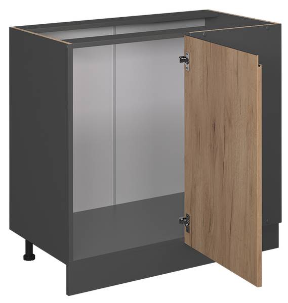 Eckunterschrank R-Line 45701 Anthrazit - Eiche Sand Dekor