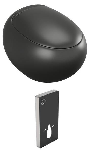 Hänge WC HURO Schwarz - Keramik - 40 x 39 x 58 cm
