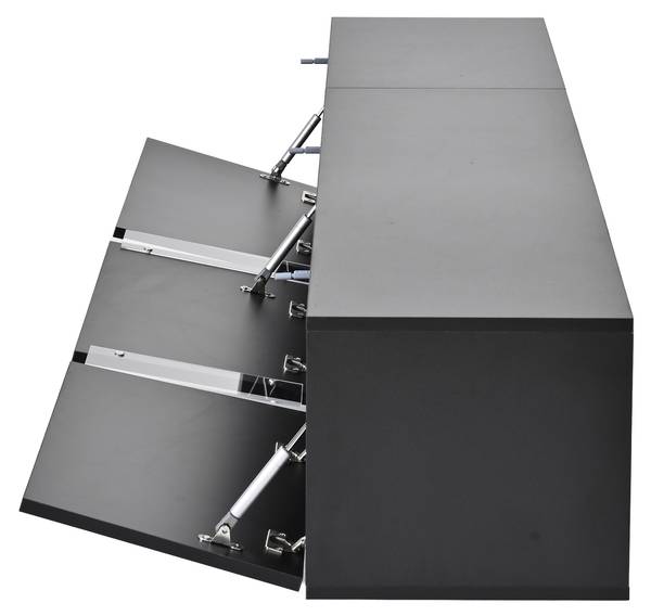 TV-meubel Ourea Ⅵ zwart - plaatmateriaal op houtbasis - 35 x 30 x 180 cm