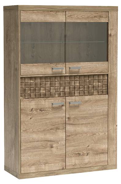 Wohnzimmer-Set NUSCO-161-3 5er-Set Braun - Holzwerkstoff - 561 x 201 x 96 cm