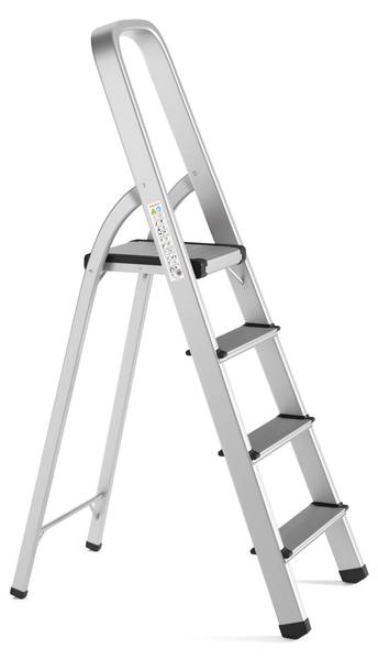 Escabeau Aeria Gris - Métal - 42 x 130 x 11 cm