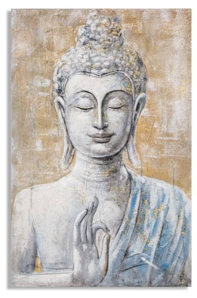 Canvas print Boeddha Licht B massief hout - 3 x 120 x 80 cm