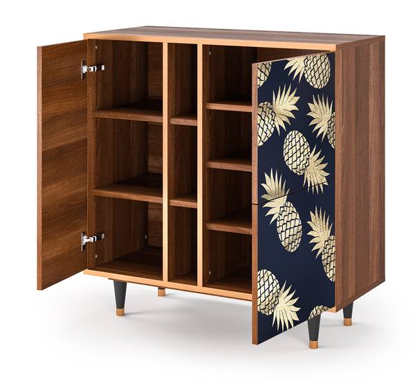 Sideboard BS5 Walnuss Braun - Holzwerkstoff - 94 x 96 x 41 cm