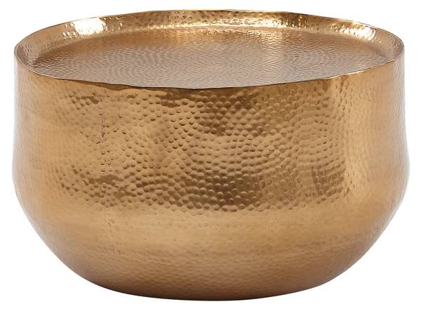 Couchtisch ANIENE mit Hammerschlag Gold