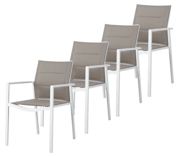 Sesseln 4er Set 2902 Grau - Metall - 55 x 85 x 64 cm