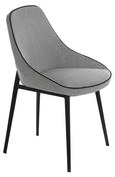 Stuhl 4082 Schwarz - Grau - Mischgewebe - Strukturstoff - Flachgewebe - Webstoff - 52 x 80 x 56 cm