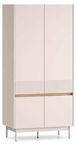 Kleiderschrank DUNEA Beige - Holzwerkstoff - 92 x 193 x 53 cm