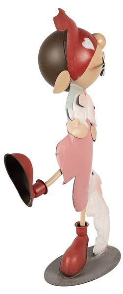 Dekorationsfigur Zwerg Easter&Ripp Pink - Metall - 15 x 55 x 40 cm