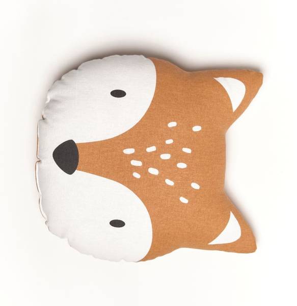 Bedrucktes Kissen FUNNY RENARD Orange - Baumwollstoff - 35 x 35 x 45 cm