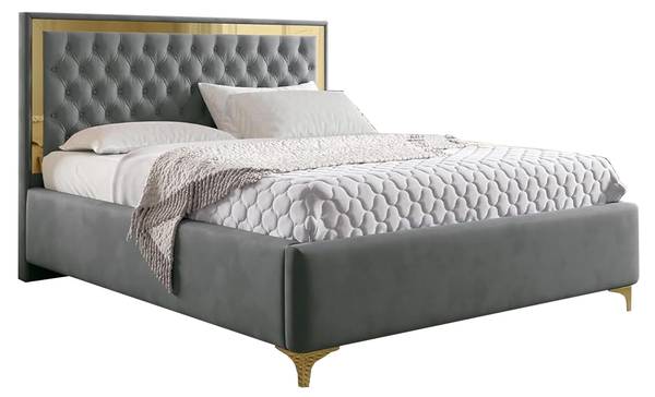 Polsterbett ARONA Dunkelgrau