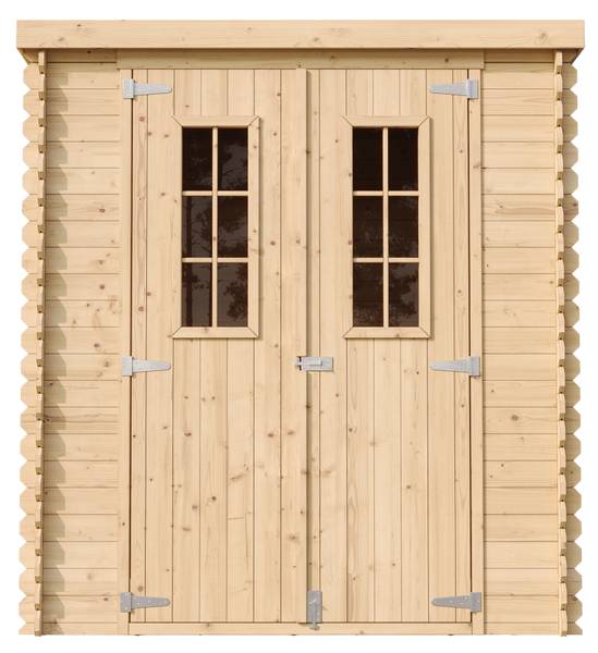Gartenhaus mit Boden M309C+M309G Beige - Fichte - 200 x 200 x 200 cm