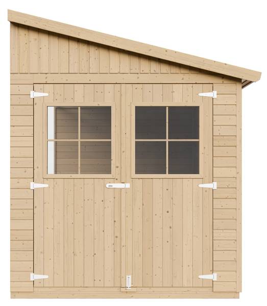 Gartenhaus M339 Beige - Fichte - 201 x 243 x 297 cm