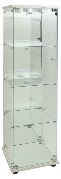 Glasvitrine DR-GQ01 Weiß - Glas - 36 x 164 x 42 cm