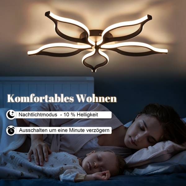LED Deckenleuchte q00 Schwarz