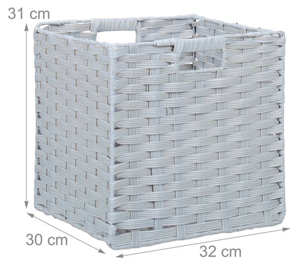 Aufbewahrungskorb im 2er Set Grau - Eisen - 32 x 31 x 30 cm