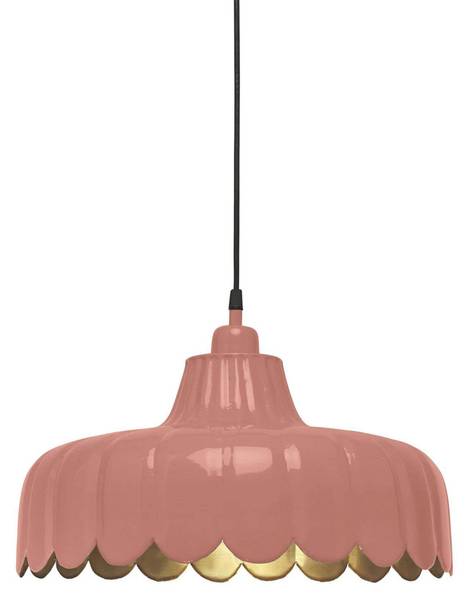 Pendelleuchte Wells Pink - Metall - 45 x 29 x 45 cm