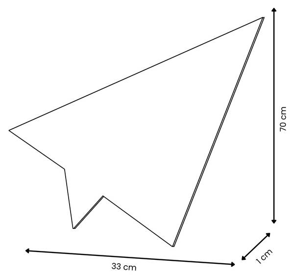 Impression acry Avion Papier Graffiti Matière plastique - 37 x 70 x 1 cm