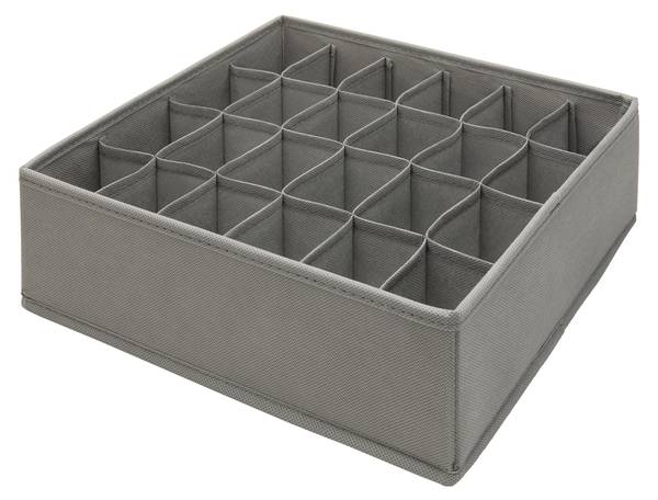 Aufbewahrungsboxen-Set MONK  3-tlg Grau - Papier - Textil - 1 x 1 x 1 cm
