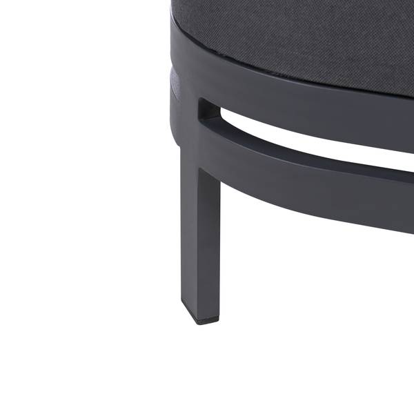Gartenliege NETTUNO Grau - Metall - 65 x 33 x 194 cm