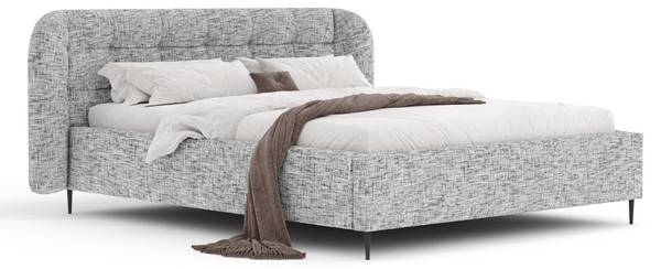 Polsterbett Nuno Grau - Liegefläche Breite: 140 cm