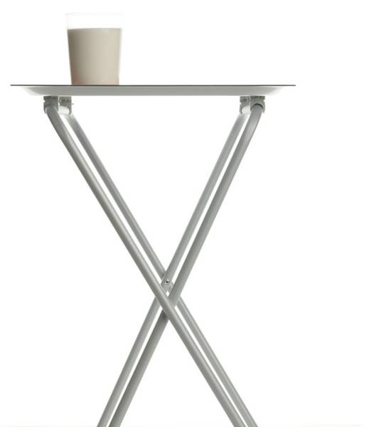 Klapptisch mit ausziehbarem Tablett ADA Grün - Metall - 62 x 65 x 42 cm