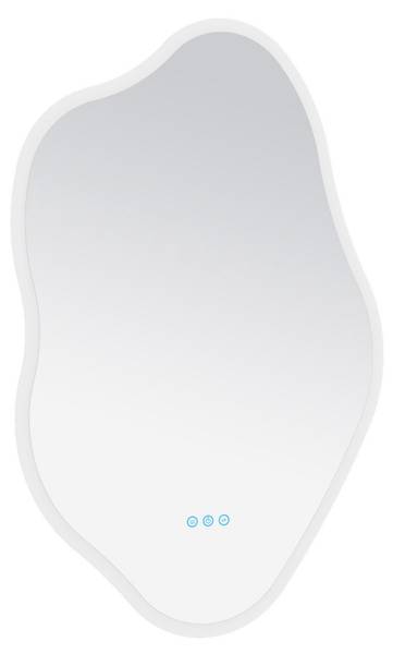 LED Dekospiegel Bad LM1496C Silber - Glas - 60 x 90 x 3 cm