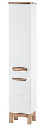 Hochschrank BALI 35x33x187 Weiß - Melamin - 35 x 187 x 33 cm