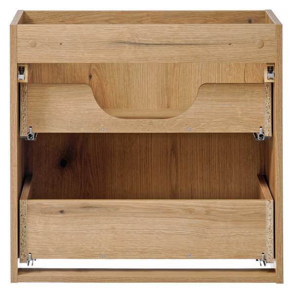 Wastafelonderkast met wastafel Skelbolu eikenhouten look