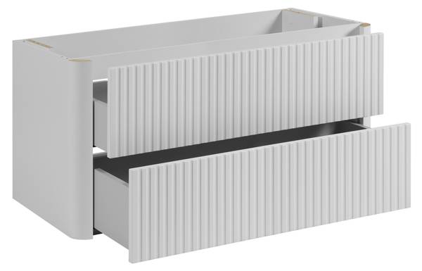 Badezimmerschrank Rhein I Weiß - Breite: 101 cm