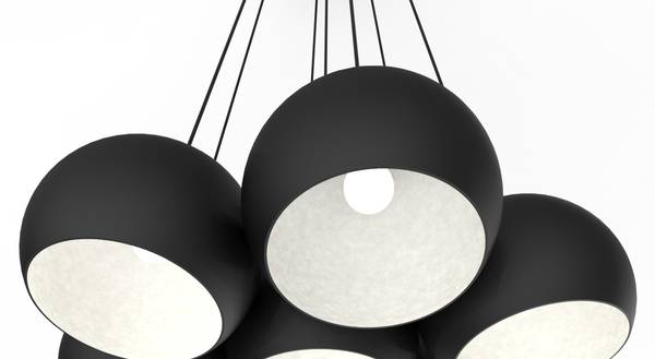 Pendelleuchte Joe Schwarz - Metall - 25 x 20 x 25 cm