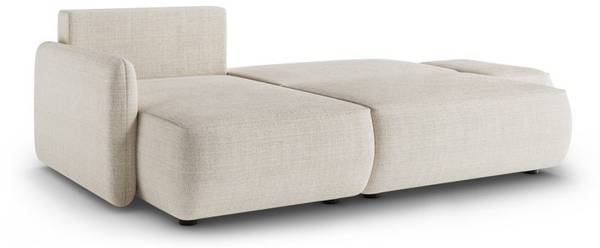 Ecksofa LUKA mit Schlaffunktion Beige - Ecke davorstehend links
