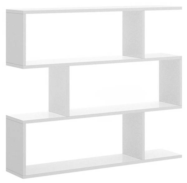 Standregal TOMINI Weiß - Holz teilmassiv - 25 x 96 x 110 cm