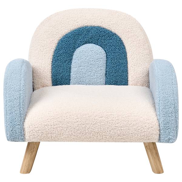 Kindersessel OMBO Blau - Braun - Cremeweiß
