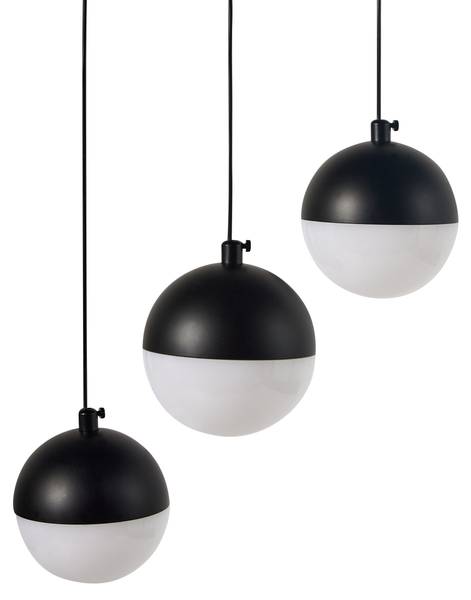 Pendelleuchten ANKOBRA Schwarz - Weiß - Metall - 25 x 203 x 25 cm