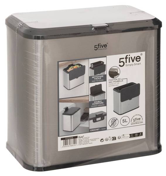 Komposttonne BASIC Schwarz - Metall - 15 x 24 x 25 cm